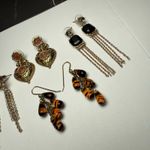 Dangle Drop Pierced Earrings Bead Enamel Rhinestone Mixed Variety Lot Of 4 Photo 8