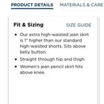 Old Navy  Women’s Extra High Waisted Jean Skirt Size 4 Photo 9