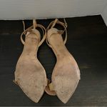 Schutz Women’s  Elora Leather Nude Stiletto Ankle Strap Sandal sz 7.5 Light Wood Photo 6