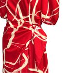 London Times  Red Patterned Dress. New Photo 2