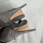 Brian Atwood  Grey Miri Ruched Slouchy Suede Ankle Heeled Booties Size 39.5 Photo 5