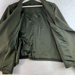 Torrid 5 5X Textured Ponte Crop Military Jacket Green Gold Button Ribbed Women's Photo 6