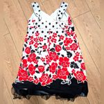Trixxi 🆕 Plus 14 14w 1X Floral Polka Dot Dress Retro Tulle Rockabilly Red NEW Photo 4