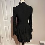 NWOT Aakasha Asymmetric Lines Unique Rave Flare Pleated WhimsyGoth Western avant Black Size M Photo 3