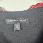 Chris McLaughlin Dress Women Black Red Rose Floral Dark Romantic Ruffle Pocket Size 4 Photo 5