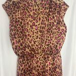 EXPRESS Cheetah Print Hot Pink Dark Brown Spots zipper back Small NWOT Photo 7