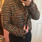 fab'rik Fab’rik Multicolor Tweed Cropped Blazer Jacket Photo 4