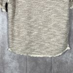 The Limited  Cream Textured Tweed Fringe Sweater Shirt | Size Medium Photo 2