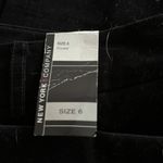 New York And Company  Velvet Trouser Pants Size 6  Black NWT Photo 2