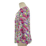 Yumi Kim Lilly Ribbon Top in Pink Floral Print Blouse Size XS Photo 3