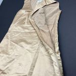 Max Mara Gold Sheath Dress SZ 10 Cotton Silk Blend Sleeveless Scoop Neck Photo 8