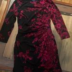 CHAPS  Black And Red Floral Dress. Photo 0