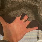 Deby Debo Faux Leather Rose Embossed Mesh Lined Tank Top Size S Black Photo 2