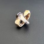 QGI 14kt Yellow and White Gold “X” Slide Necklace Pendant Photo 2