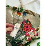 Farm Rio  NWT Tie Front Green Printed Shells Cargo Shorts Size Medium Photo 3