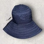 Scala Collezione Floppy Brim Fabric Hat Blue Band w/ Back Bow Women's One Size Photo 0