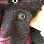 Daydreamer  Plaid Wool Blend Oversized Cardigan Sweater Photo 5