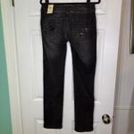 Bubblegum  USA Skull Skinny Jeans Black Stretch Y2K Goth Emo Punk Size 11/12 Photo 1