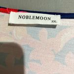 Noblemoon Dress Size XXL Blue Floral Long Sleeve Coverup Sundress Photo 8