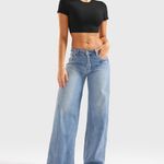 NWOT Short Sleeve Double Lined Crop Top Photo 4