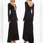 Alice + Olivia New! Kalena Plunge Crystal Jersey Cut Out Maxi Dress Sz 8 $550 Photo 3