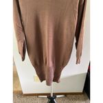 NWT Women's Long Sleeve V Neck Sweater Collar Ribbed Knit Mini Dress Size Small‎ Photo 2