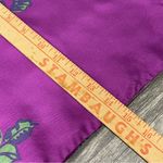 Ascher London Silk Scarf Red‎ Rose Floral Fuchsia Purple 100% Silk Made in Italy Photo 7