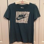 Nike The  Tee Green Snakeskin Print Logo Tee Photo 1