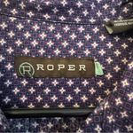 Roper women’s Purple western pearl Button Down Shirt Size L Photo 1