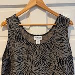 Chico's Chico’s Travelers Slinky Tank Top Date Night Zebra Print Black Gold Size 2/12 Photo 1