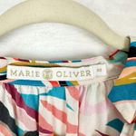 Marie Oliver  Silk Abstract Top Size XS Multicolor Tie Front Photo 4