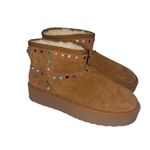 Steve Madden NEW Comfy Chestnut Suede Rhinestones Photo 9