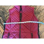 Andrew Marc  Vest Quilted Puffer Women M Full Zip Burgundy Red Equestrian Western Photo 3