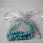 Source Unknown Southwestern Sparkle Bling Faux Turquoise Silver Tone Rhinestone Accent Necklace Photo 4