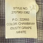 Paige  Lavender & White Plaid cotton button down shirt with chest pocket Medium Photo 13