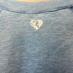 women's best Seamless Long Sleeve Athletic Crop Top Heather Blue Yoga Womens 2XL Photo 9