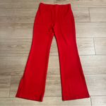 Maeve  x Anthropologie Knit Flare Pants Red Pull On Slit Viscose Size S Photo 1