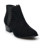 LC Lauren Conrad Black Suede Ankle Boots with Studs - Dear Women Ankle Boots Photo 0