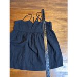 Free People  Black Scalloped Edge Tie Back Tank Top Photo 6