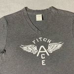 Abercrombie & Fitch Women’s V-Neck Gray T-Shirt Size Small Short Sleeve Photo 2