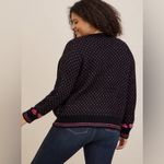 Torrid Cardigan Drop Shoulder Pink Hearts V-Neck Button Front Sweater - size 1 Photo 10