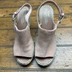 Toms  pink‎ suede strapped wedge sandals Photo 1