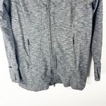 Athleta CYA Stronger Heather Gray Full Zipper Scuba Jacket, Size Medium Photo 8