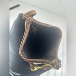 Coach Y2K Vintage Brown Signature Canvas Wristlet with Leather Trim Photo 5