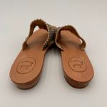 Jack Rogers  Women's Black & White Nantucket Leather Thong Flat Sandals Size 7 Photo 3