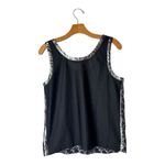 Marc by Marc Jacobs  Tank Top Women Small Black Exeter Floral Silk Metallic Mesh Photo 5
