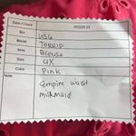 Torrid  Womens Blouse Size 4X Pink Eyelet Short‎ Sleeve Empire Waist Milkmaid Top Photo 9