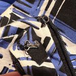 East 5th Street Black White Blue 3D Squares Dress SZ 16 pleated top and bottom Photo 8