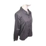 Madewell  Fitted Button-Down Shirt Size 12 Gray Cotton Long Sleeve NWT Photo 4