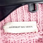 Goodnight Macaroon Pink Long Sleeves Chunky Cable Knit Turtleneck Sweater Medium Photo 2